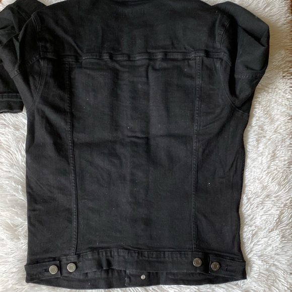 New Si Tu Veux black denim jacket, size L - Picture 11 of 11